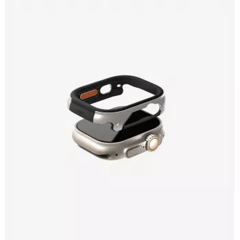 UNIQ Valencia zaščitni ovitek za Apple Watch Ultra / Ultra 2 / Ultra 3 49mm, Midnight Black
