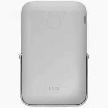 UNIQ prenosni polnilnik Hoveo 5000mAh USB-C 20W PD Fast Charge Wireless Magnetic, Chalk Grey