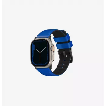 UNIQ Linus Airosoft silikonski športni pas za Apple Watch Series 1/2/3/4/5/6/7/8/9/SE/SE2/SE3/Ultra/Ultra 2/Ultra 3 42/44/45/49mm Racing Blue