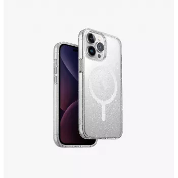 UNIQ LifePro Xtreme ovitek za iPhone 15 Pro Max 6,7 inch s polnjenjem MagClick transparenten Tinsel Lucent