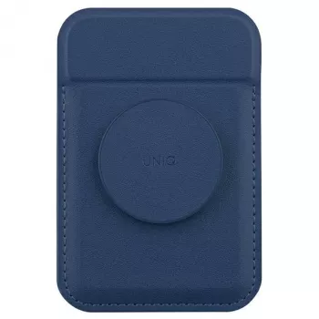 UNIQ Flixa magnetna denarnica s stojalom za MagSafe iPhone serije 12-15, Marineblau