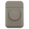 UNIQ Flixa magnetna denarnica za kartice s stojalom, Flint Grey, MagSafe