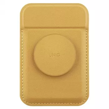 UNIQ Flixa magnetna denarnica za kartice s stojalom Canary Yellow MagSafe