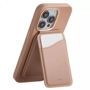 UNIQ Coehl Esme magnetna denarnica z ogledalom in stojalom, Dusty Nude