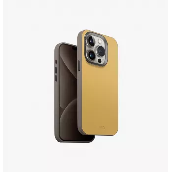 UNIQ Lyden DS MagClick ovitek za polnjenje za iPhone 15 Pro 6,1 palca slonokoščena/pleteno zelena
