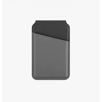 UNIQ Lyden DS magnetno stojalo za denarnico z zaščito RFID za MagSafe, antracitno siva-črna
