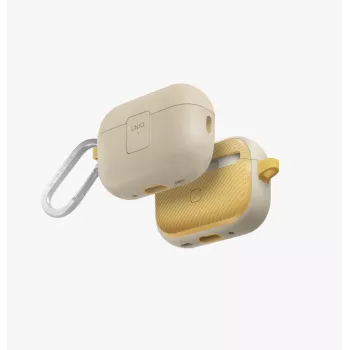 UNIQ Clyde Lock ovitek za AirPods Pro 2 (2022/2023) - slonokoščena/kanarinsko rumena