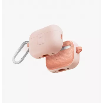 UNIQ Clyde Lock ovitek za AirPods Pro 2 (2022/2023) - svetlo roza/krepp roza