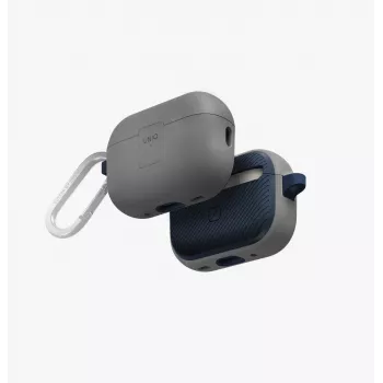 UNIQ Clyde Lock ovitek za AirPods Pro 2 (2022/2023) - kredno siva/mornarsko modra