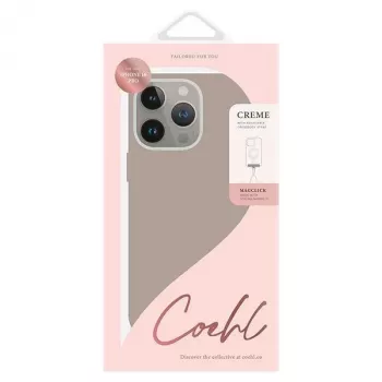 UNIQ Coehl Creme ovitek za iPhone 16 Pro 6,3 inch z magnetnim polnjenjem, taupe siva