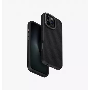 UNIQ Keva Max Magclick ovitek za brezžično polnjenje za iPhone 16 Pro Max 6,9 inch, Carbon Black