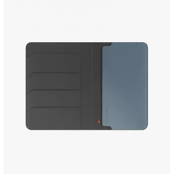UNIQ Belmont držalo za potni list z Apple Find My in RFID zaščito, sivo-modra