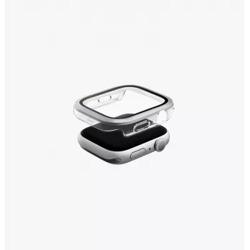 UNIQ Voute zaščitni ovitek s kaljenim steklom za Apple Watch Series 10/11 46mm, srebrn