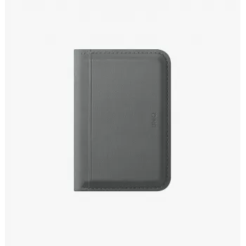 UNIQ Lyden DS magnetna RFID denarnica s stojalom za telefon, siva