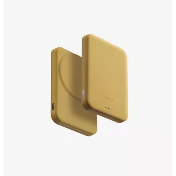 UNIQ Lyden Lexa magnetna prenosna baterija 5000mAh PD USB-C MagSafe, rumena