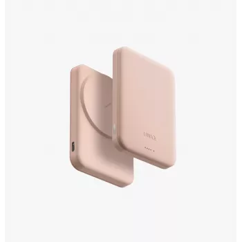 UNIQ Lyden Lexa magnetna prenosna baterija 5000mAh PD USB-C MagSafe, roza
