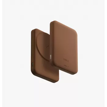 UNIQ Lyden Lexa magnetna prenosna baterija 5000mAh PD USB-C MagSafe, karamelna