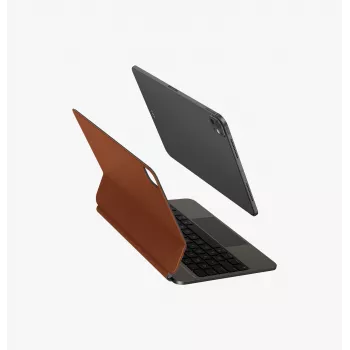 UNIQ Venno Pro magnetni pametni ovitek s tipkovnico za iPad Pro 11 M4 2024 / M5 2025, Caramel