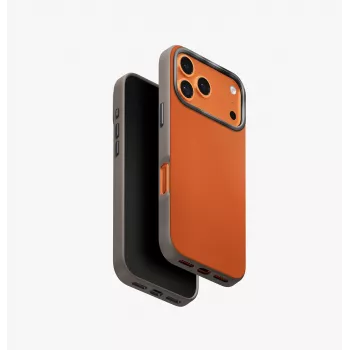 UNIQ Lyden DS ovitek za iPhone 17 Pro MagClick polnjenje, rumeno-siv