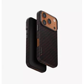 UNIQ Keva Edge ovitek za iPhone 17 Pro s polnjenjem MagClick, oranžen