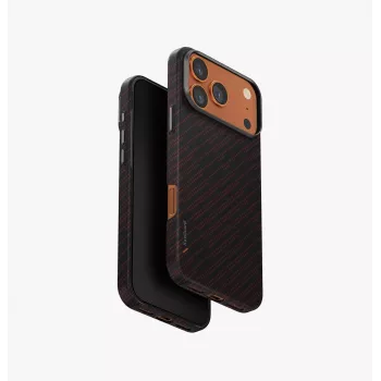 UNIQ Keva EDGE ovitek za iPhone 17 Pro Max s polnjenjem MagClick, oranžen