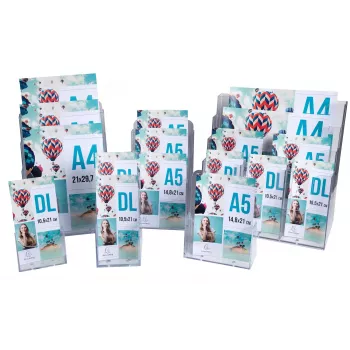 Exacompta namizno stojalo A4 z 1 predalom, polistiren, prozorno, 85 x 235 x 247 mm (74058D)