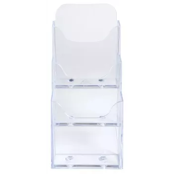 Exacompta namizno stojalo DL s 3 predali, polistiren, prozorno (73158D)