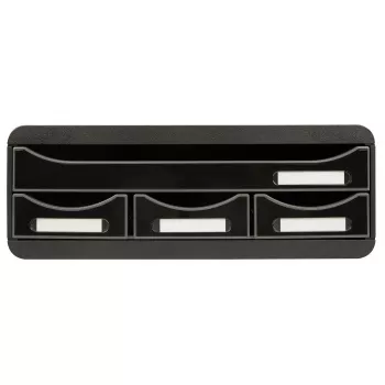 Exacompta TOOLBOX MINI predalnik s 4 predali, A4, 355 x 270 x 134 mm, črn (319714D)