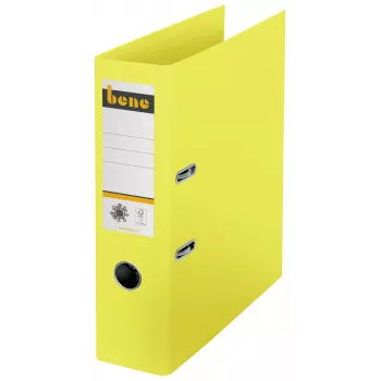 Bene No.1 registrator z vzvodom rumen karton 8,0 cm DIN A4