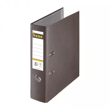 Bene registrator z vzvodom A4 80mm rjav PP plastika