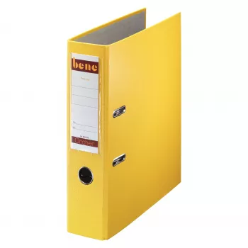 Bene 291400GE registrator z vzvodom A4 rumen 80 mm hrbet 600 listov iverna plošča papir/plastika laminiran karton
