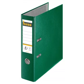 Bene registrator z vzvodom A4 80 mm zelen PP plastika