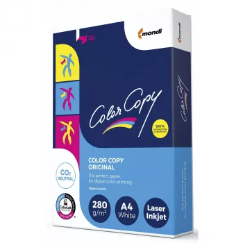 MONDI COLOR COPY barvni kopirni papir A4 280 g/m² 150 listov visoko bel premium satiniran digitalni tisk