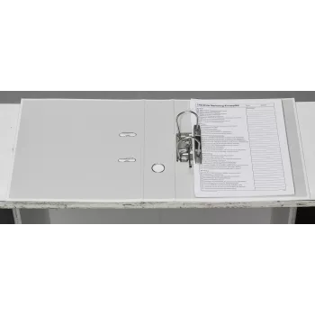 Donau Elektronik Klassik mapa z vzvodnim mehanizmom bela karton 7,5 cm DIN A4