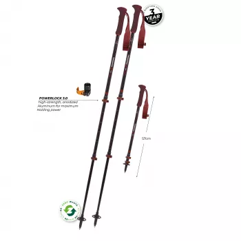 Komperdell Carbon EVO Zero Compact pohodniške palice - Malbec