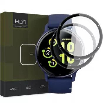 HOFI Hybrid Pro+ 2 kosa zaščitne folije za zaslon za Garmin Vivoactive 5 – črna