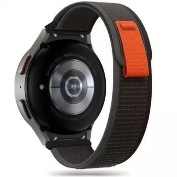 TECH-PROTECT najlonski Samsung Galaxy Watch 4 / 5 / 5 Pro / 6 / 7 / FE črn/oranžen