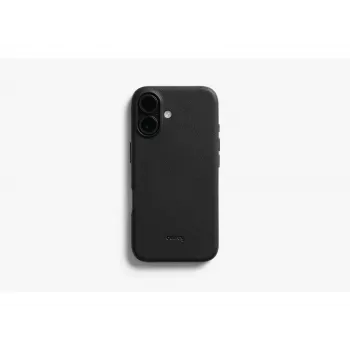 Bellroy Leather Case za iPhone 16, črn