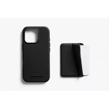 Bellroy usnjeni ovitek z magnetno denarnico za iPhone 16 Pro, črn