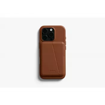 Bellroy usnjen ovitek z magnetno denarnico za iPhone 16 Pro, rjav