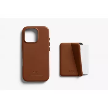 Bellroy usnjen ovitek z magnetno denarnico za iPhone 16 Pro, rjav