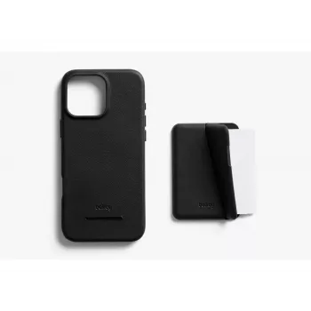 Bellroy usnjeni ovitek z magnetno denarnico za iPhone 16 Pro Max, črn