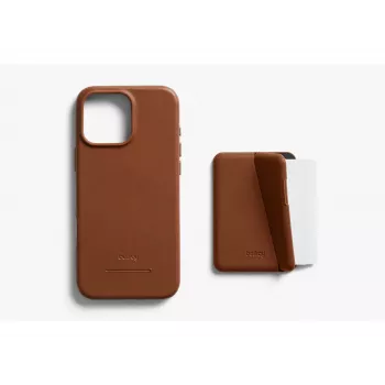 Bellroy usnjen ovitek z magnetno denarnico za iPhone 16 Pro Max, rjav
