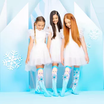 MADMIA otroške dokolenke Frozen Elsa 3D tisk – 1 par