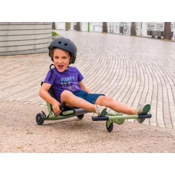 EzyRoller Classic gokart na nožni pogon za otroke 3–12 let, črn