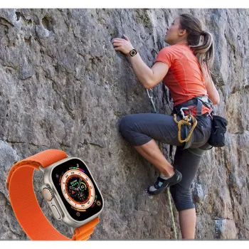 Tech-Protect Nylon Pro Sport Loop za Apple Watch 4 / 5 / 6 / 7 / 8 / SE / Ultra (42 / 44 / 45 / 49mm) oranžen