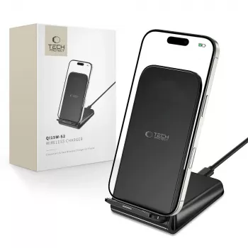 TECH-PROTECT QI15W-S2 brezžični polnilnik 15W črn