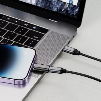 TECH-PROTECT ULTRABOOST adapter Lightning na USB-C, črn
