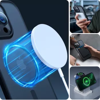 Tech-Protect Magmat Magsafe iPhone 15 Pro, prosojno črn