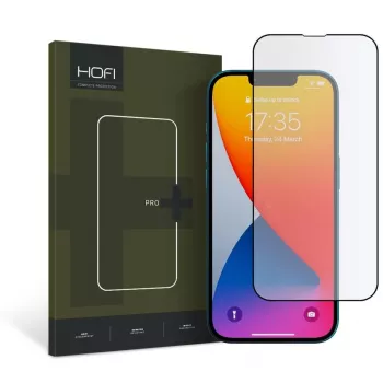 HOFI Glass Pro+ kaljeno steklo zaščita zaslona za Apple iPhone 13 / 13 Pro / 14, črno